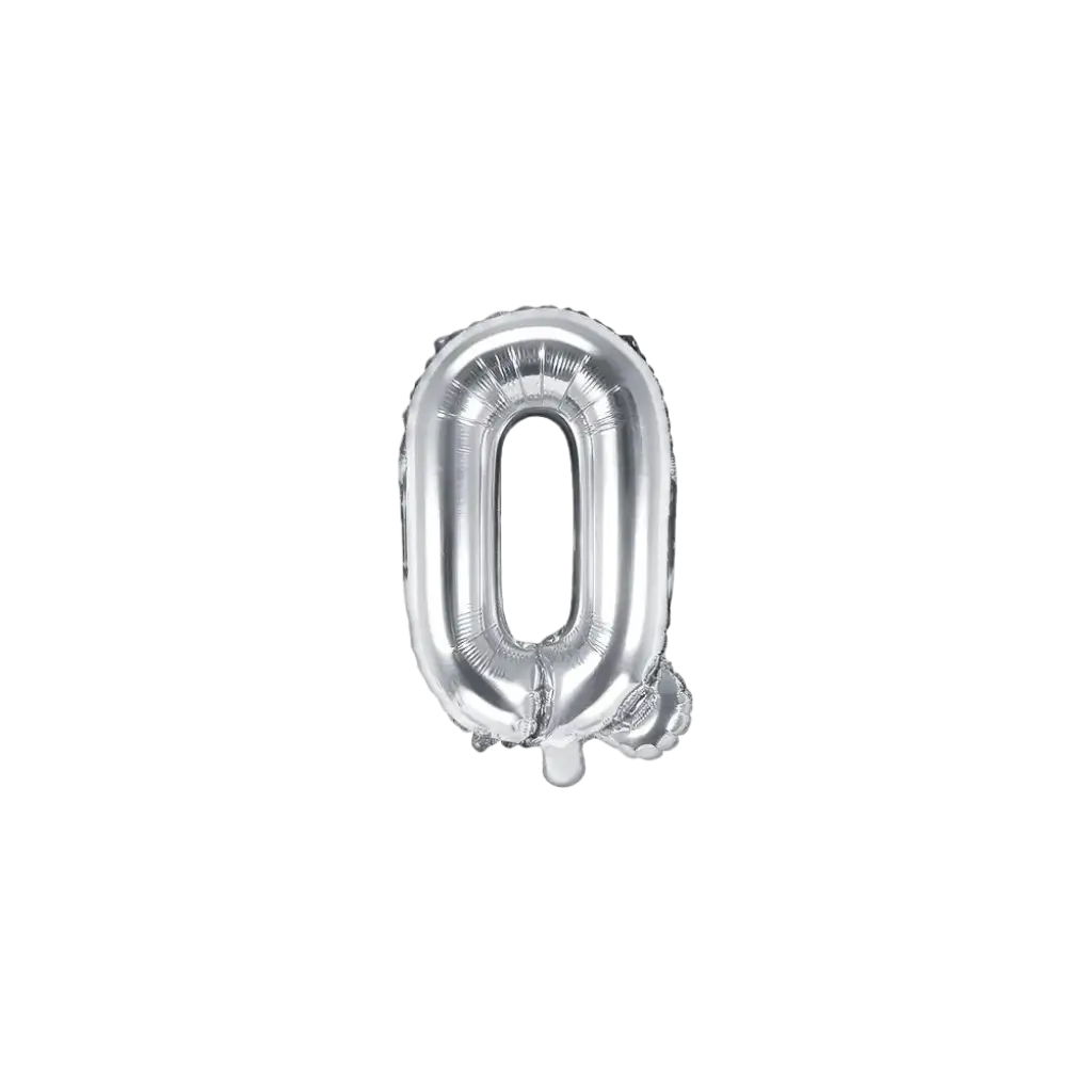 Balloon Letter Q silver - 35cm