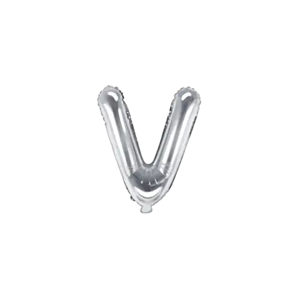 Balloon Letter V silver - 35cm