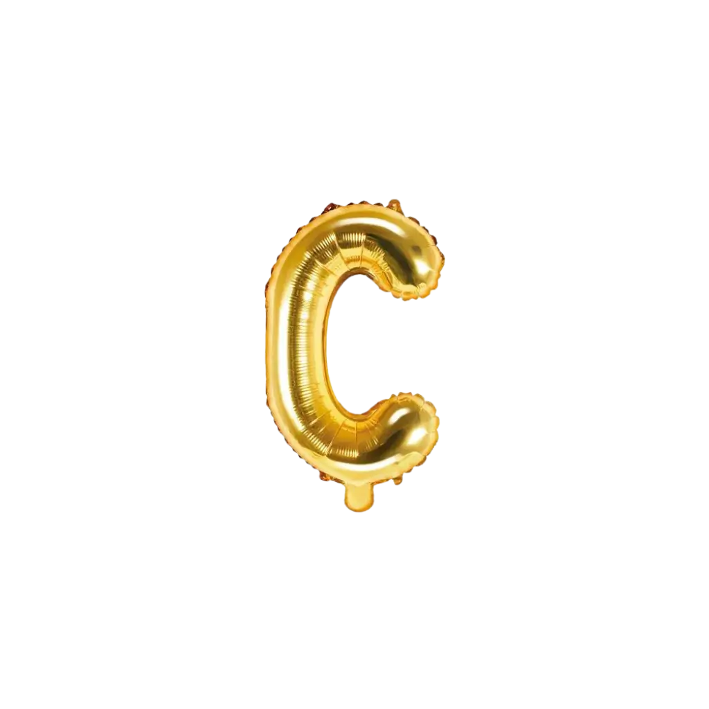 Balloon Letter C Gold - 35cm