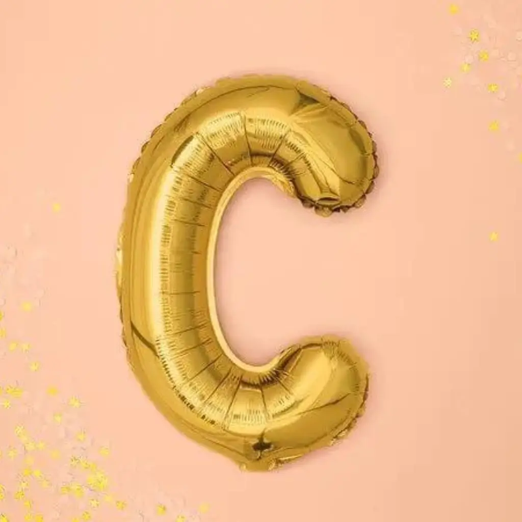 Balloon Letter C Gold - 35cm
