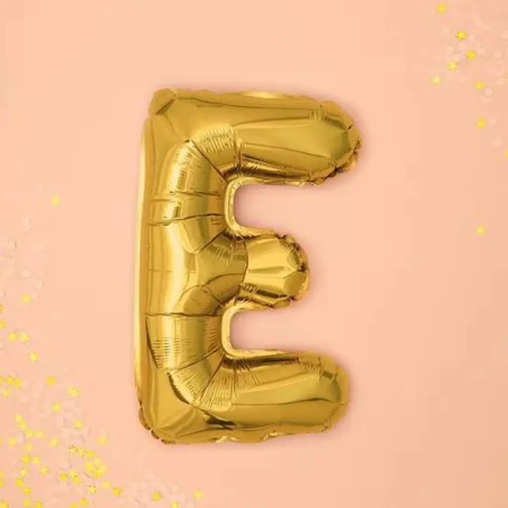 Balloon Letter E Gold - 35cm