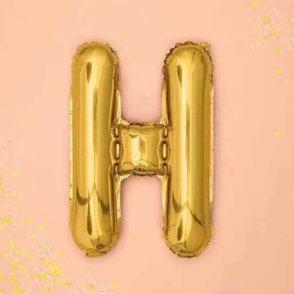 Balloon Letter H Gold - 35cm