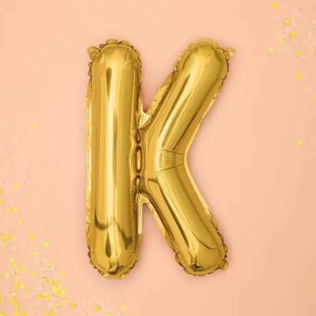 Balloon Letter K Gold - 35cm