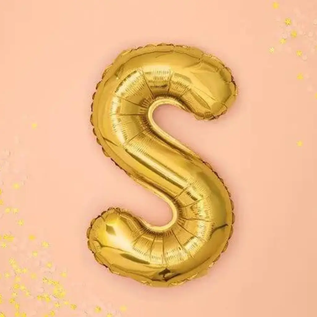 Balloon Letter S Gold - 35cm