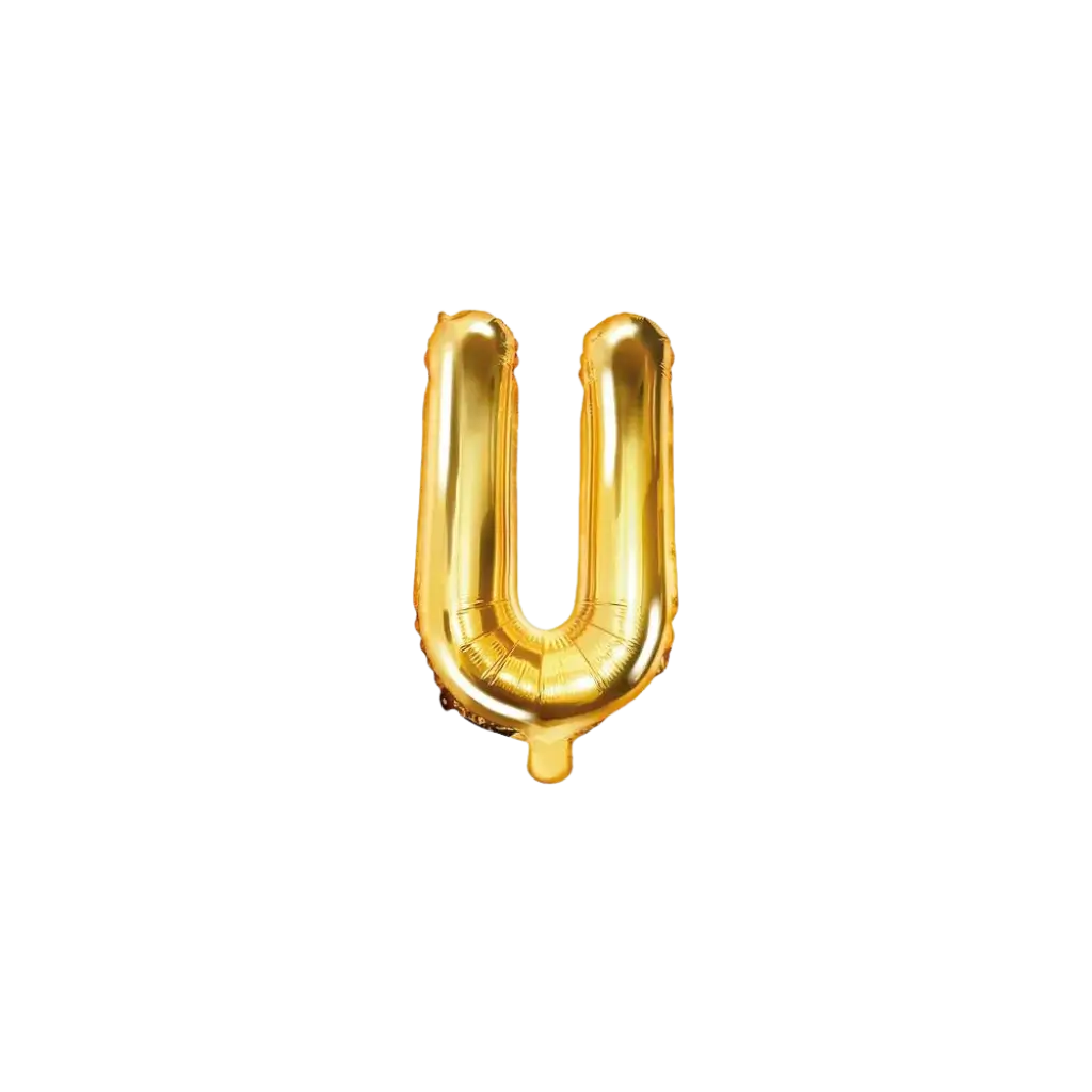 Balloon Letter U Gold - 35cm