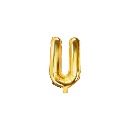 Balloon Letter U Gold - 35cm