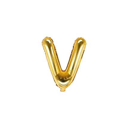 Balloon Letter V Gold - 35cm