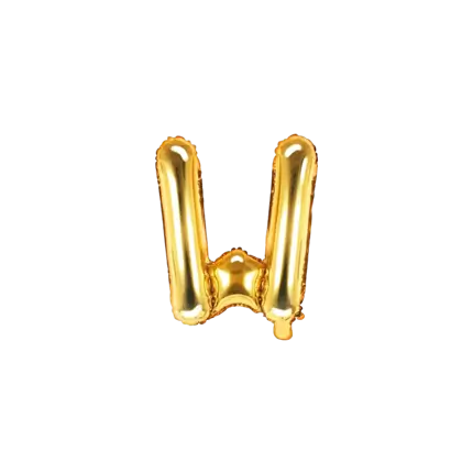 Balloon Letter W Gold - 35cm
