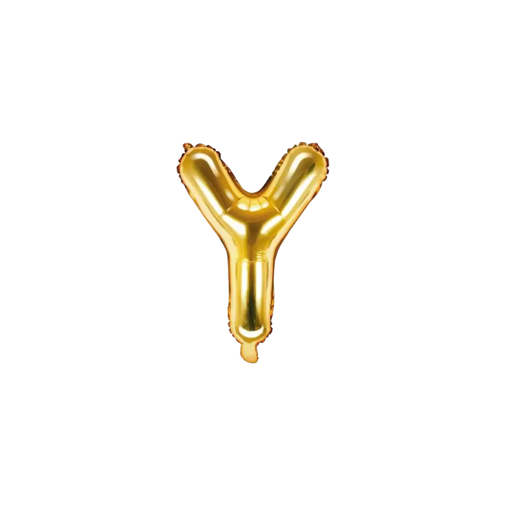 Balloon Letter Y Gold - 35cm