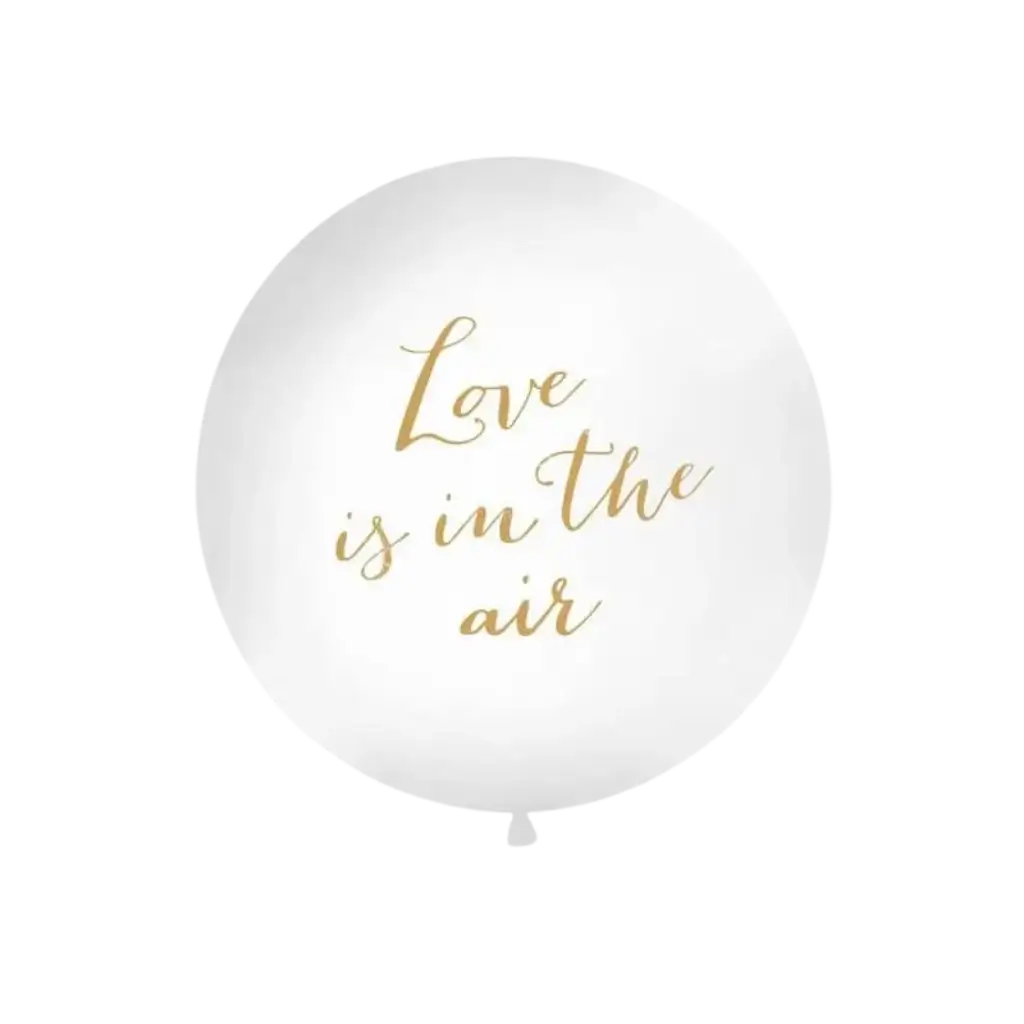 Giant Balloon 100cm Love is in the air Gold