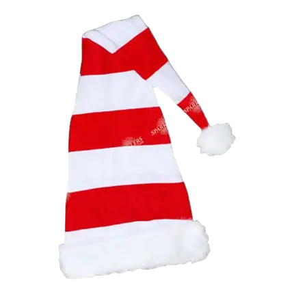 Very long Christmas hat with pompom