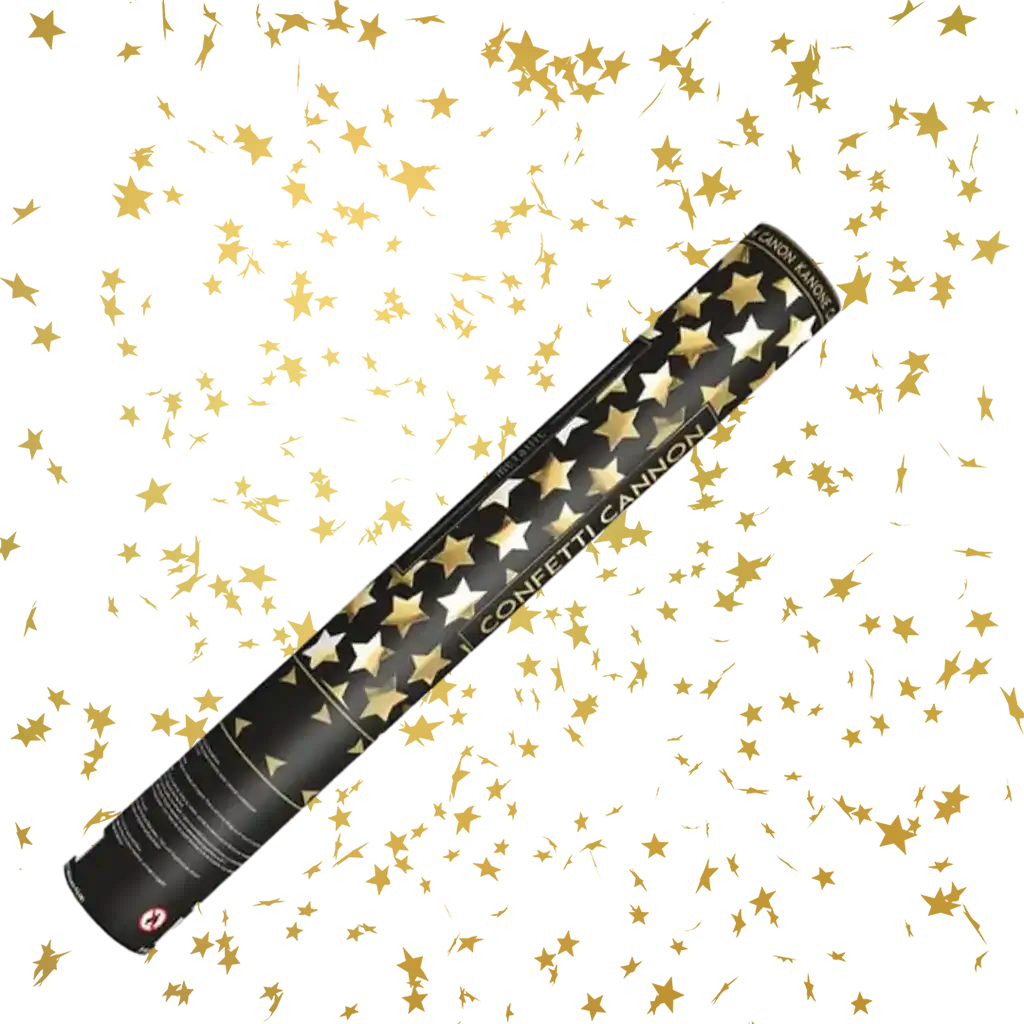 40cm gold star confetti cannons