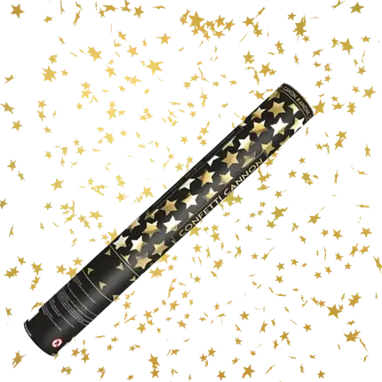40cm gold star confetti cannons