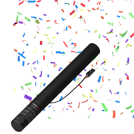 Multicolour electric confetti gun 50 cm