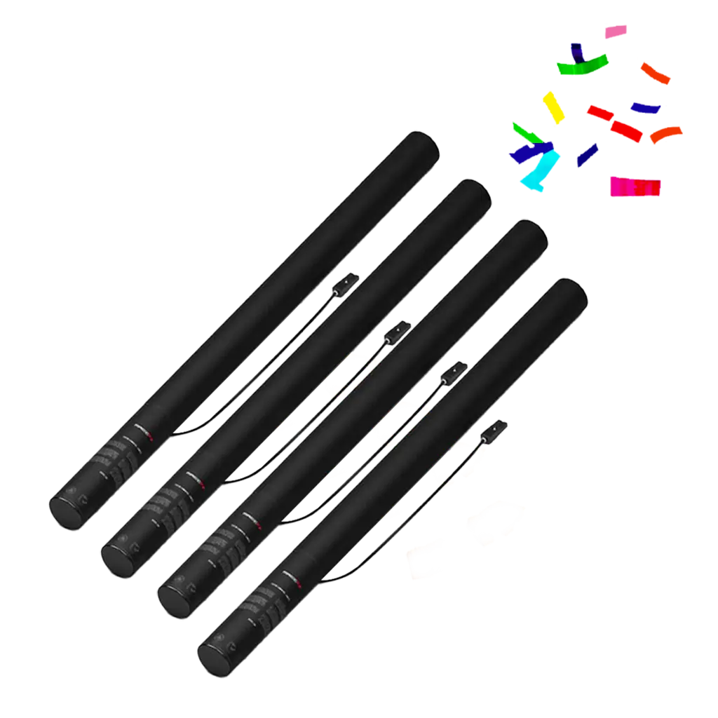 Multicolour electric confetti gun 80 cm