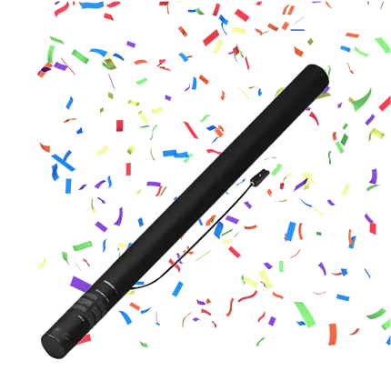 Multicolour electric confetti gun 80 cm