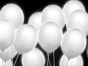 White LED balloons (Set of 5)