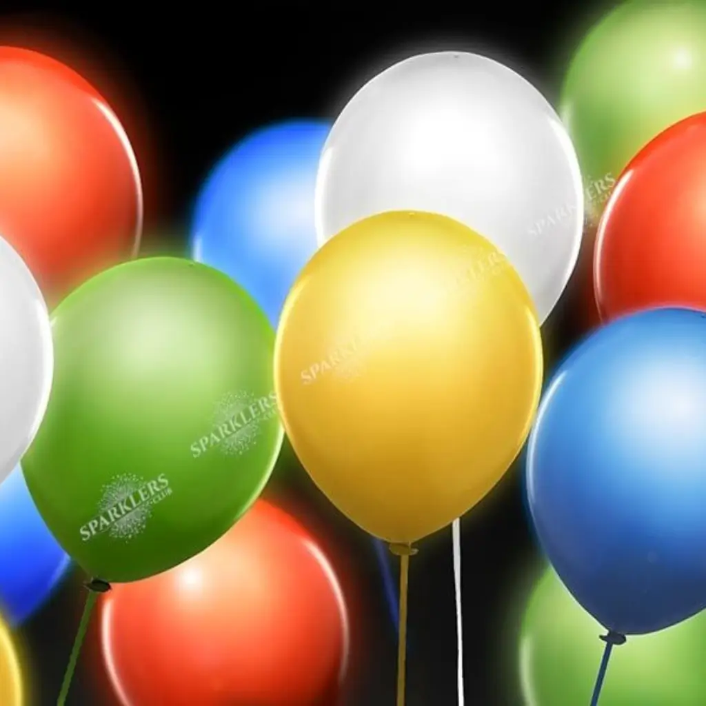 Multicoloured LED balloons (Set of 5)