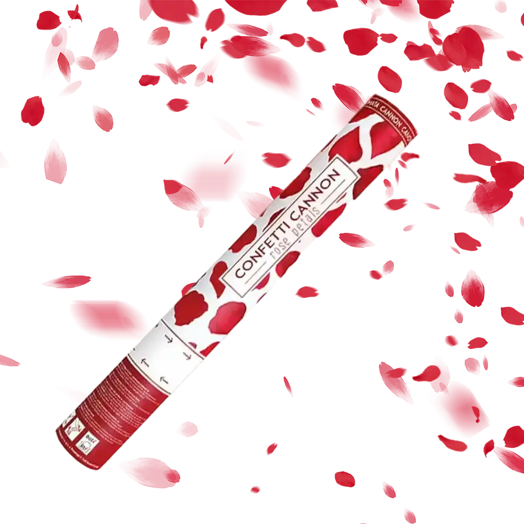 40cm confetti gun with red petals