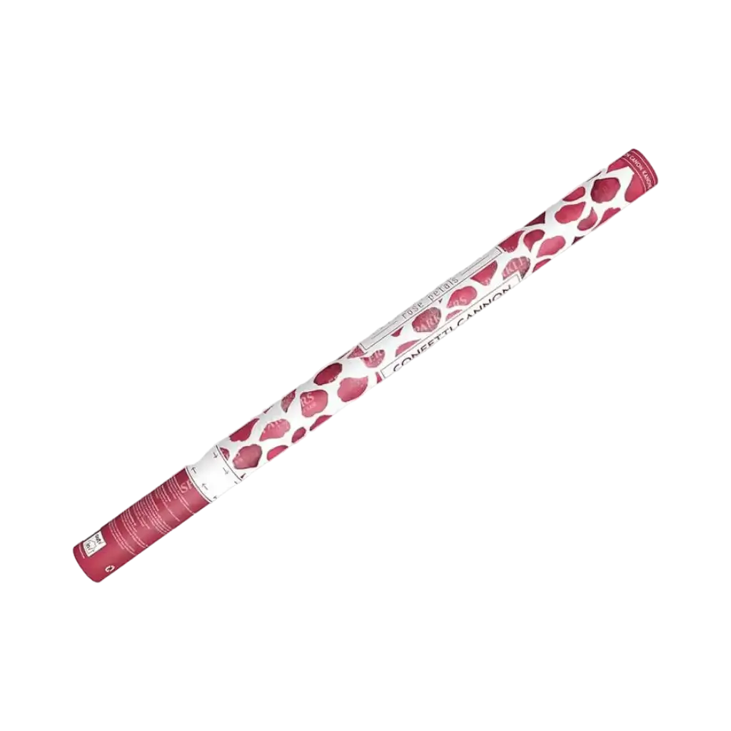 Confetti gun 80cm pink petals red colour