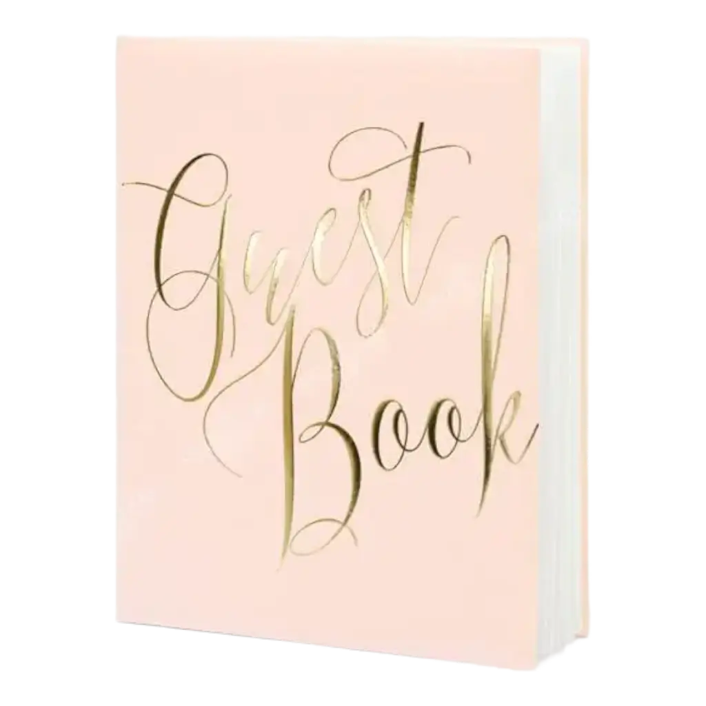Pink wedding guestbook 22 pages