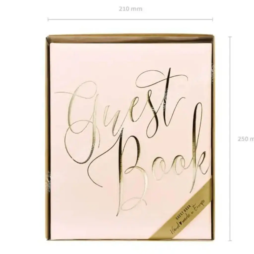 Pink wedding guestbook 22 pages