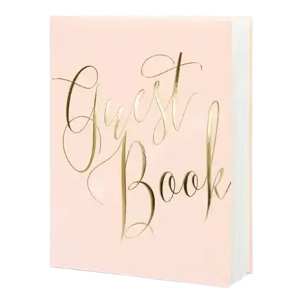 Pink wedding guestbook 22 pages