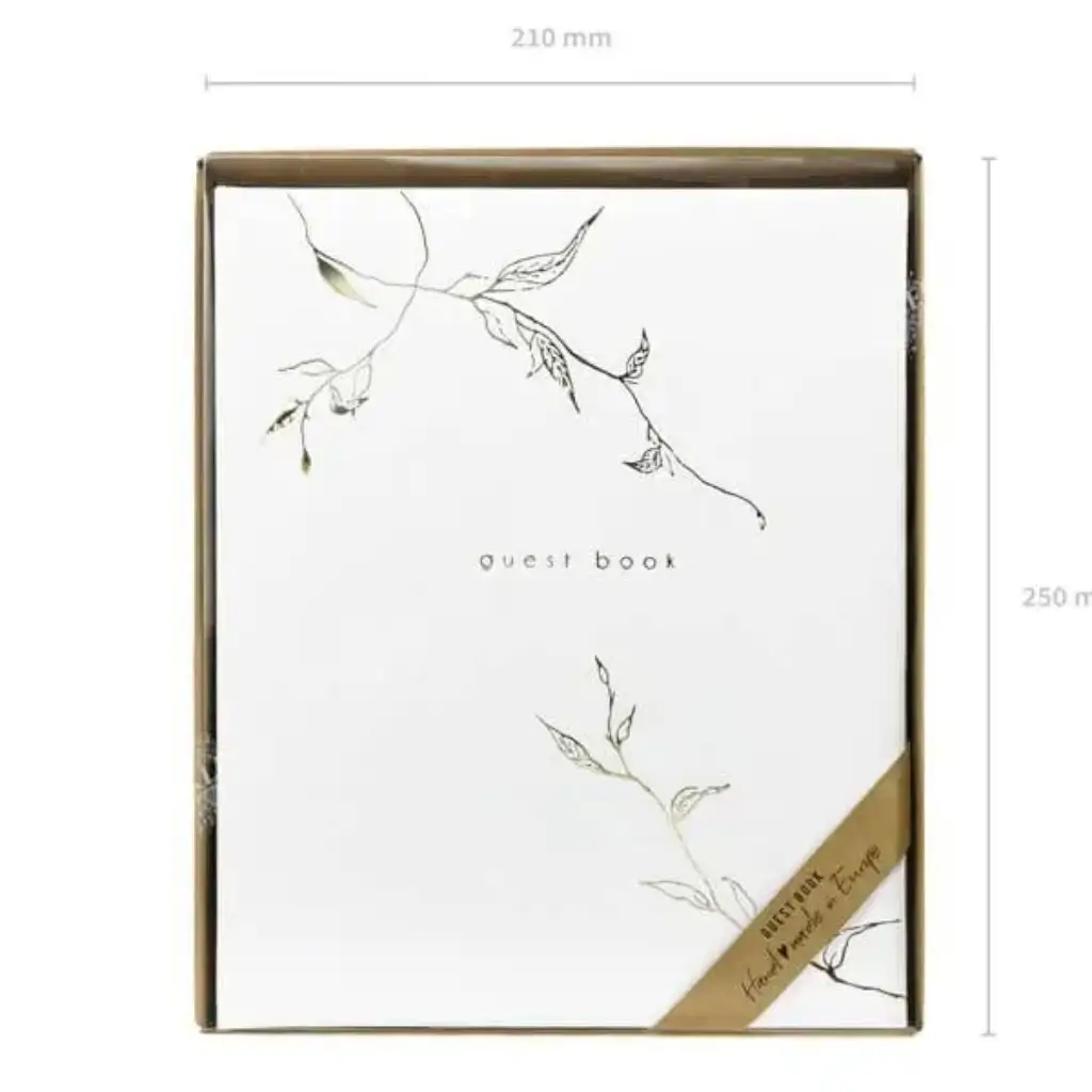  White wedding guestbook 22 pages