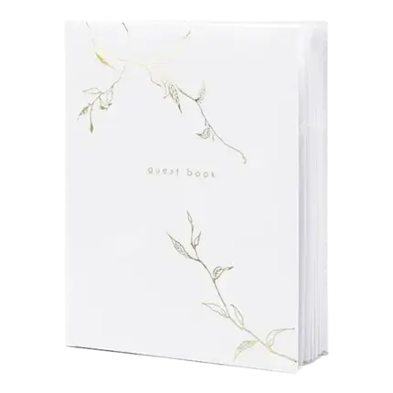  White wedding guestbook 22 pages