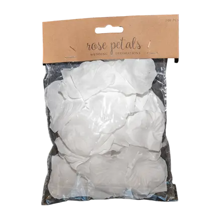 100 white rose petals