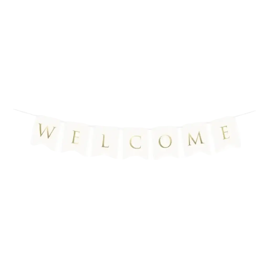 Welcome Banner, white