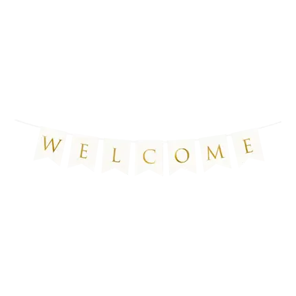Welcome Banner, white