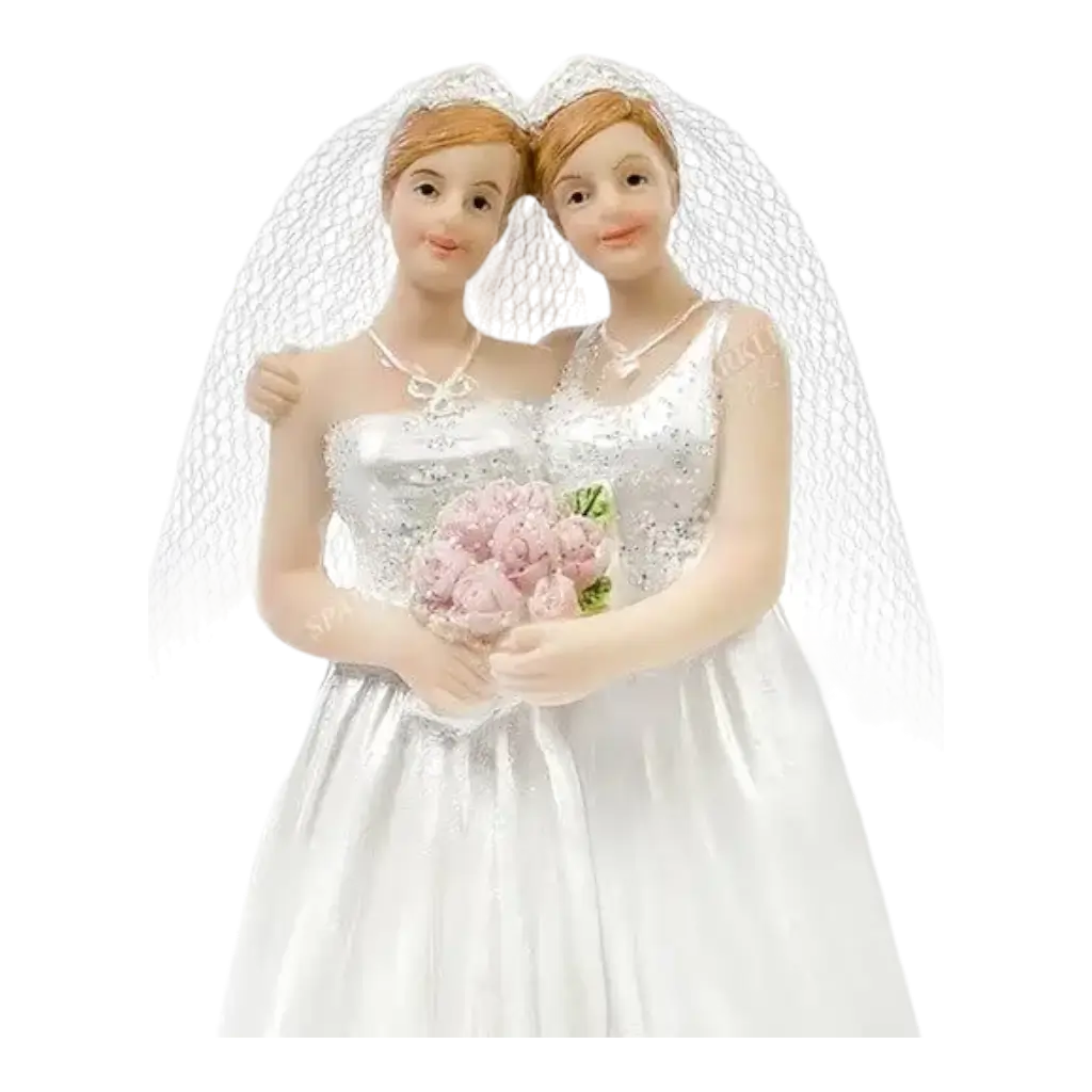 Lesbian couple wedding figurine