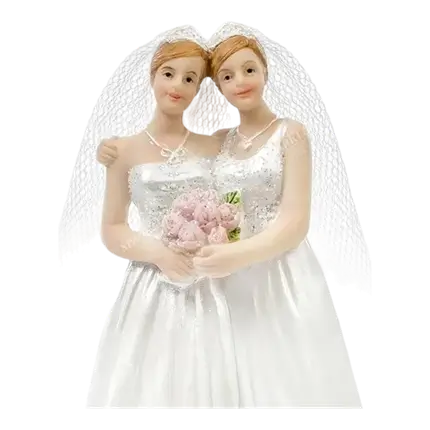 Lesbian couple wedding figurine