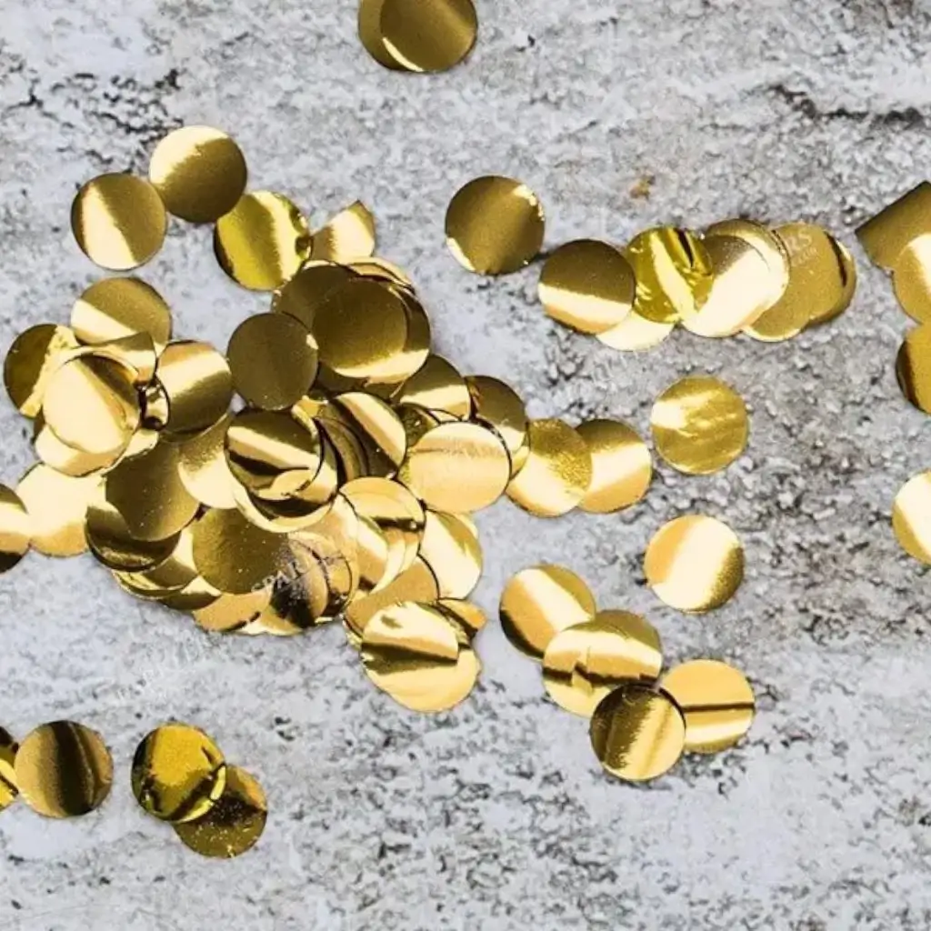 Gold round confetti (15gr)