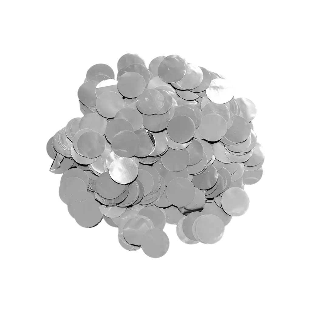 Round silver confetti (15gr)