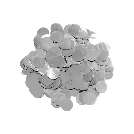 Round silver confetti (15gr)