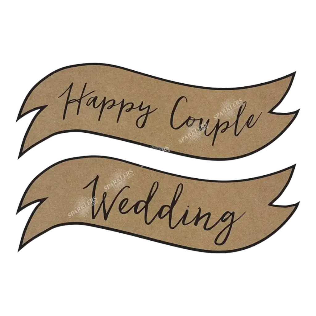 Signs with a Happy Couple / Wedding inscription