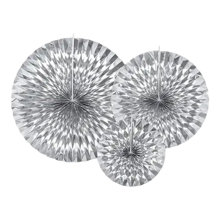 Decorative silver roses (3 pieces)