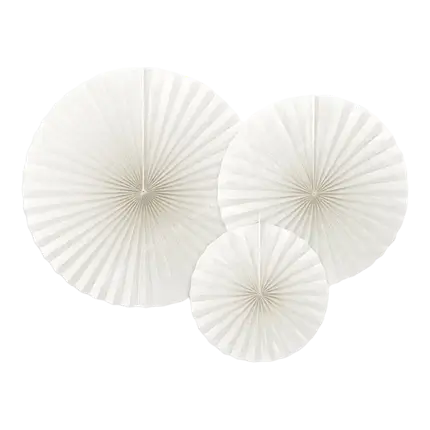 Off-white decorative roses (3 pieces)