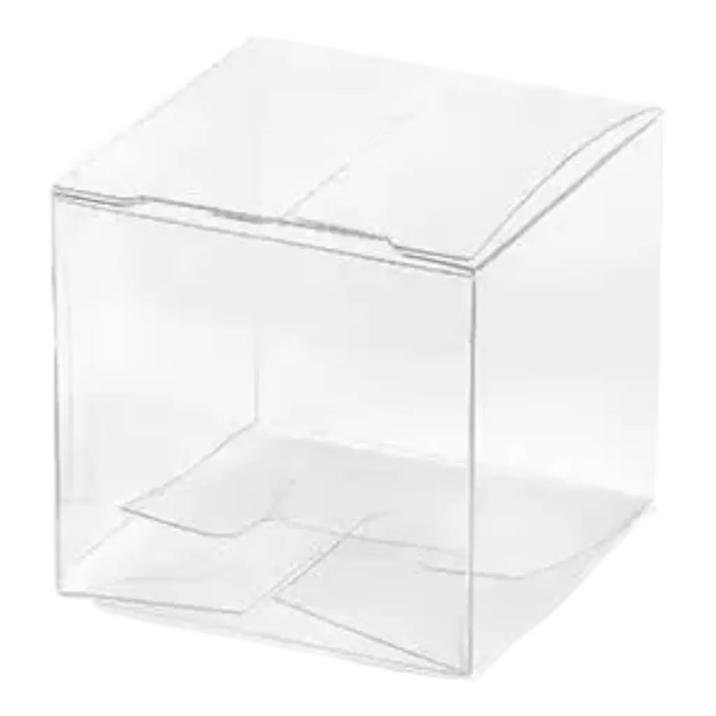 Square boxes, transparent, 5x5x5cm, set of 10