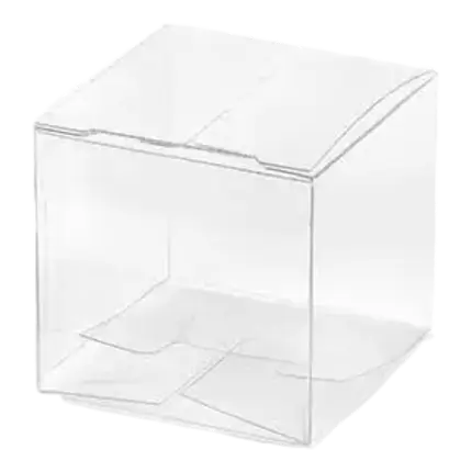 Square boxes, transparent, 5x5x5cm, set of 10