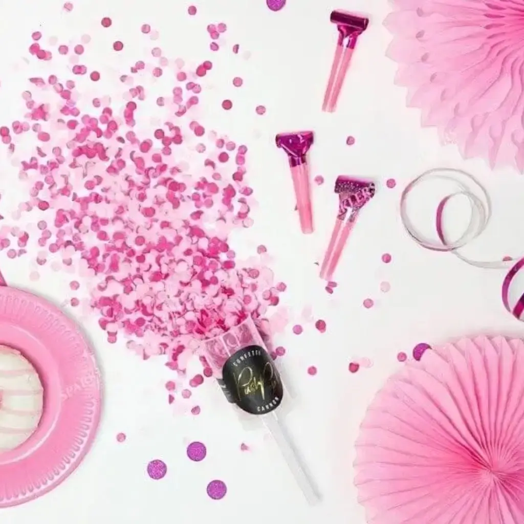 Pink push pop confetti