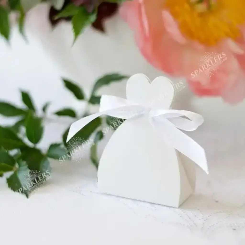 Bridal boxes, white, set of 10