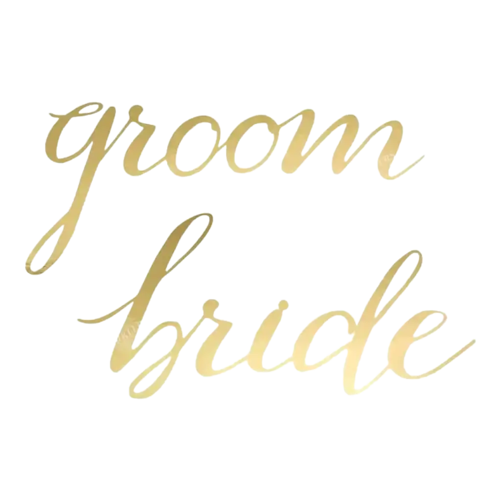 Wedding chair Bride Groom, Gold