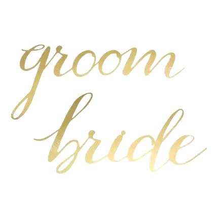 Wedding chair Bride Groom, Gold