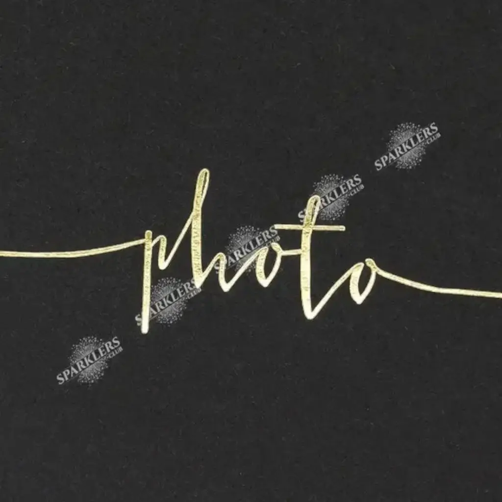Black landscape photo album with gold lettering