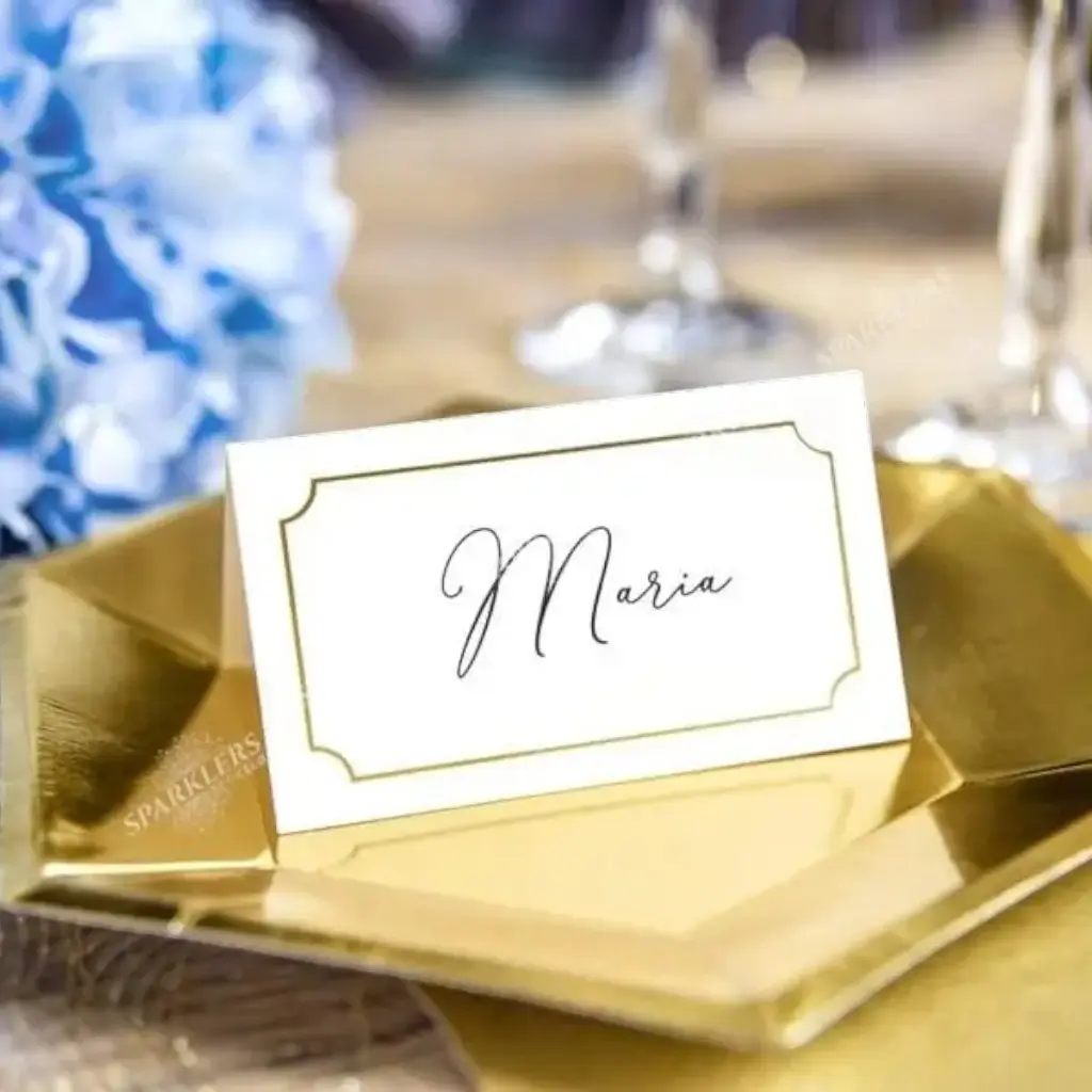 Original white and gold place cards (Set of 10)