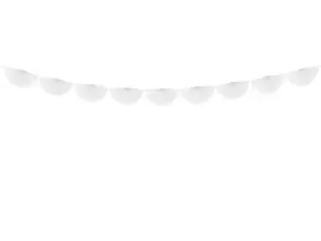 White rosette fabric garland 3 metres