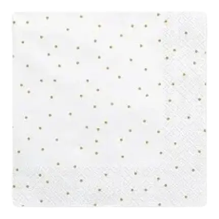 Paper napkin with round golden dot (Set of 20)